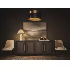 Realm Beige Upholstered Arm Chair