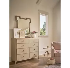 Elegance Brown and Paloma 6 Drawer Dresser