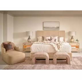Elegance Brown 2 Drawer Open Nightstand with USB Charging and LED