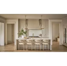 Elegance Beige and Cream Upholstered Counter Height Chair