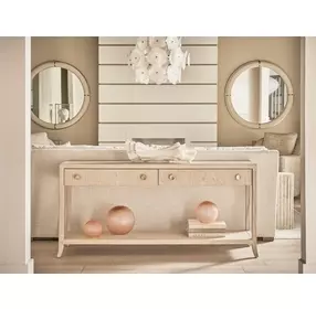 Elegance Brown Rectangular Console Table