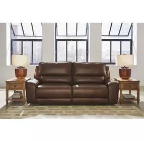 Silverbrooke Canyon Leather 92" Zero Gravity Power Reclining Sofa with USB Charging