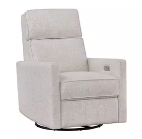 Mosaic Beige Swivel Glider Power Recliner with USB Charging