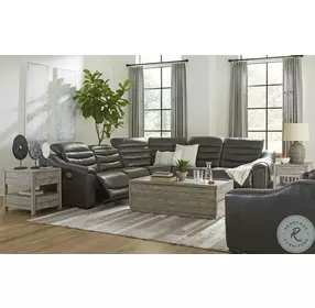 Center Line Dark Grey Power Recliner