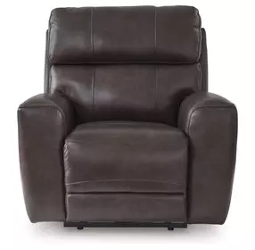 Beadel Smoke Leather Zero Gravity Power Recliner with USB Charging