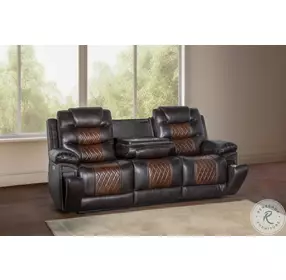 Nikko Brown Power Reclining Living Room Set Power Footrest