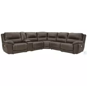 Dunleith Chocolate 6 Piece Modular Power Reclining Sectional