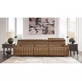 Temmpton Chocolate Leather Modular Sofa