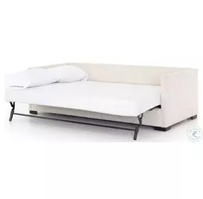 Wickham Alameda Snow And Espresso Performance Fabric 86" Queen Sofa Bed