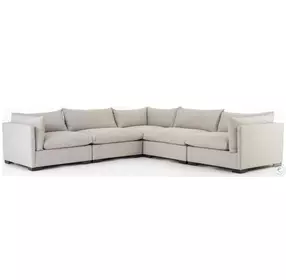 Westwood Bennett Espresso And Moon 5 Piece Sectional
