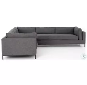 Grammercy Bennett Charcoal 3 Piece Sectional