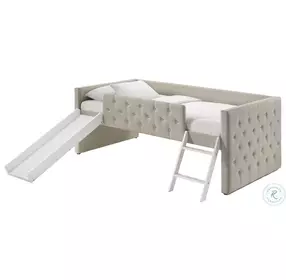 Addyson Fog Upholstered Twin Loft Bed