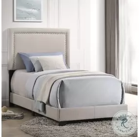 Zion Fog Twin Upholstered Panel Bed