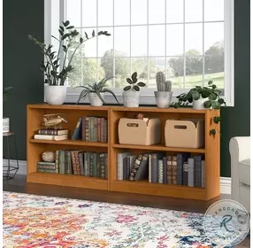 Universal Natural Cherry Small 2 Shelf Bookcase Set of 2