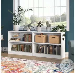 Universal White Small 2 Shelf Bookcase Set of 2