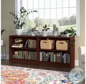 Universal Harvest Cherry Small 2 Shelf Bookcase Set of 2