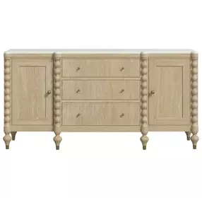 Haven Sun Oak 72" 3 Drawer Credenza