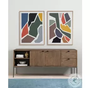 Trey Natural Iron TV Stand