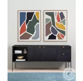 Trey Black Wash Poplar Media Console