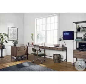 Trey Natural Iron Modular Writing Desk