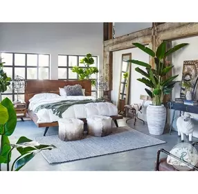 Madagascar Brown King Platform Bed