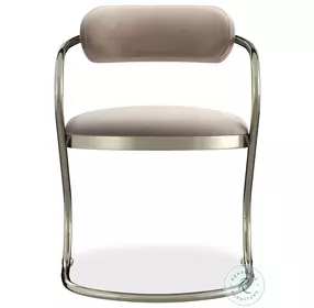 Retrospect Light Taupe Velvet And Whisper Of Gold Dining Chair