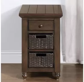 Oliver Brown Rectangular Chairside Table