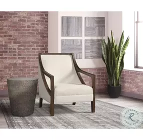 Dayna Natural And Brown Frame Accent Chair