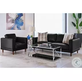 Hanson Fiero Black Leather Chair