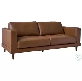Hanson Fiero Tan Leather Living Room Set