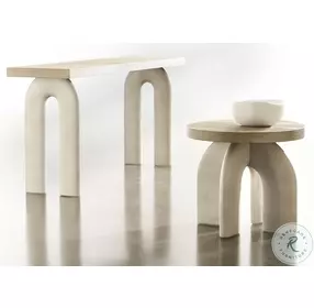 Antibes Warm Roz and Pumice Arched Leg Console Table