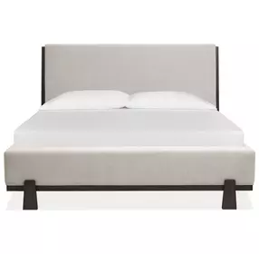 Bellamy Coffee Bean and Elite Dove Upholstered Panel Bedroom Set