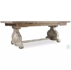 Versailles Paris Vintage Refectory Trestle Rectangular Extendable Dining Room Set