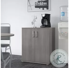 Universal Platinum Gray Floor Storage Cabinet With Door And Shelves