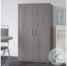 Universal Platinum Gray Tall Storage Cabinet With Door And Shelves