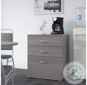 Universal Platinum Gray Floor Storage Cabinet With Drawer