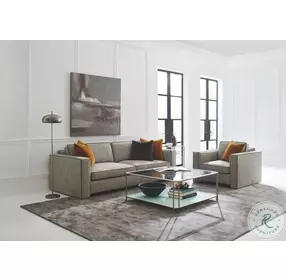 Welt Played Gray Menswear 92" Sofa