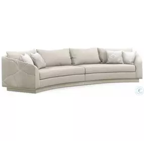 Fanciful Cream And Tonal Grey Sectional