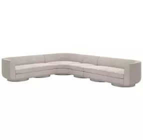Clipper Charcoal Leaf 4 Piece Sectional