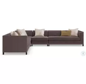 Tuxedo Brown 4 Piece Sectional