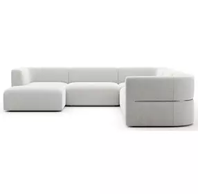 Rhythm Ivory 5 Piece Modular Sectional with LAF Chaise