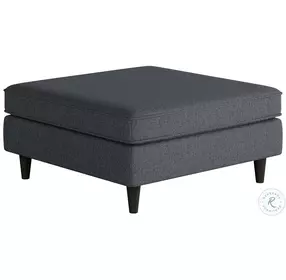 Truth or Dare Navy Blue Square 18" Cocktail Ottoman