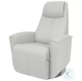 Urban Shadow Grey Leather Swivel Glider Large Power Recliner