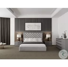 Carter Matte Gray Right Nightstand