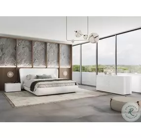 Agoura White Queen Storage Panel Bed