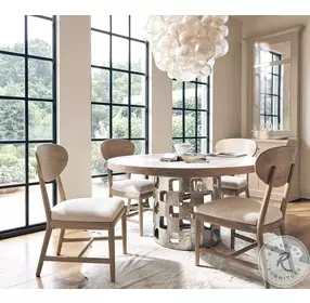 Aventura Beige Curved Back Side Chair Set of 2