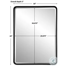 Westbrook Satin Black Mirror