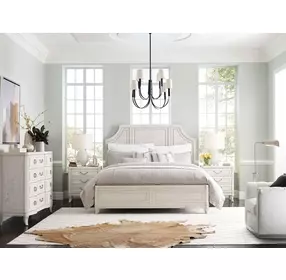 Harmony Eggshell and Black 12 Drawer Emelie Dresser with Rectangular Schafer Mirror