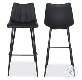 Alibi Black Bar Stool Set Of 2