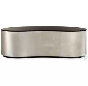 Adele Smoked Bronze And Charcoal Leaf Cocktail Table